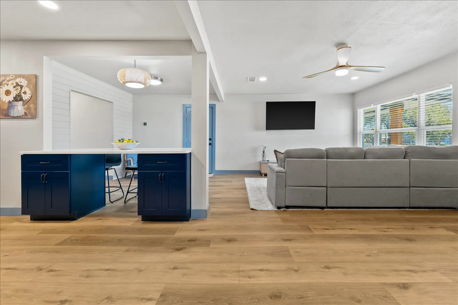 Sherman St. in Melissa living room after the renovation