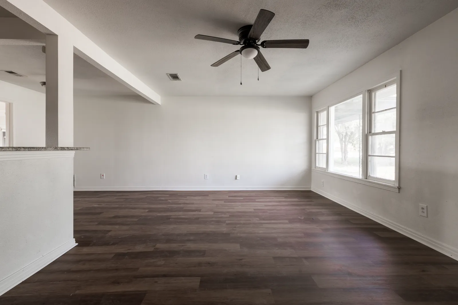 Sherman St. in Melissa living room before the renovation